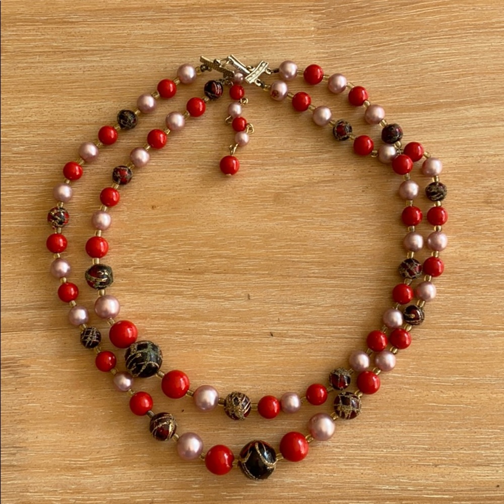 Vintage beaded necklace, Japan